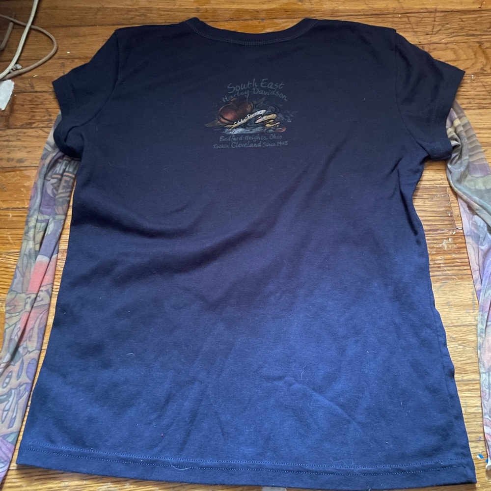 Harley Davidson tattoo long sleeve T shirt